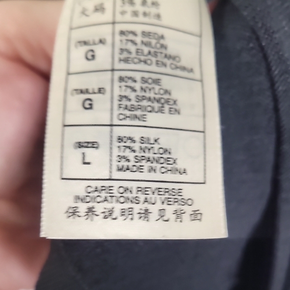 Leon Max Knit Sweater Dress Size L Black Silk Long Sleeve Ruffle Money Modest - Picture 9 of 16